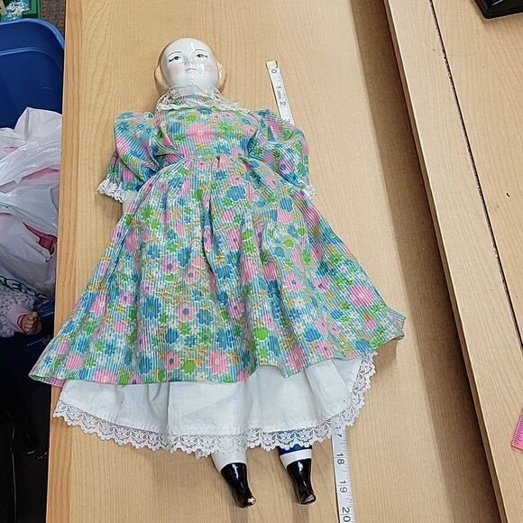 Antique 21" porcelain doll - Picture 1 of 5